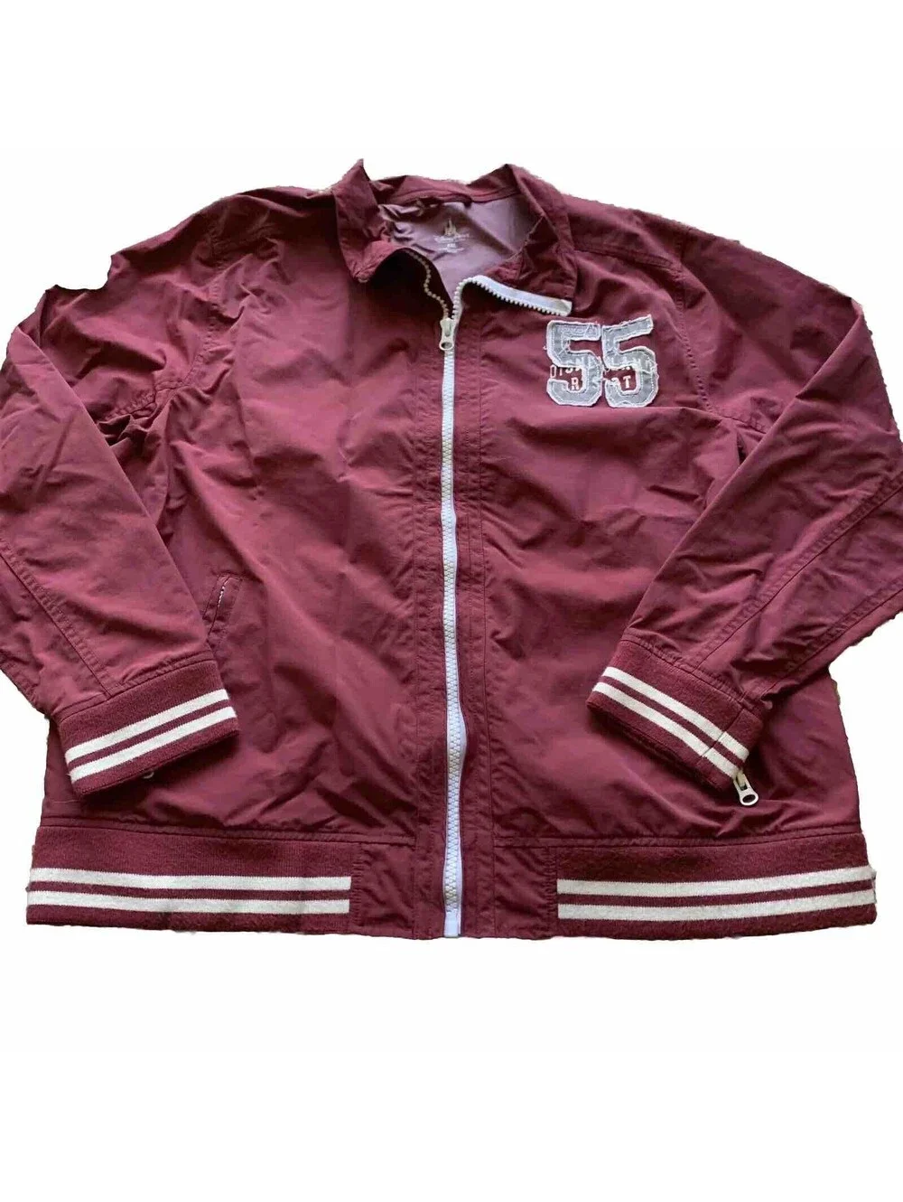 Disneyland Resort Track Jacket XXL maroon with white Walt Disney Parks